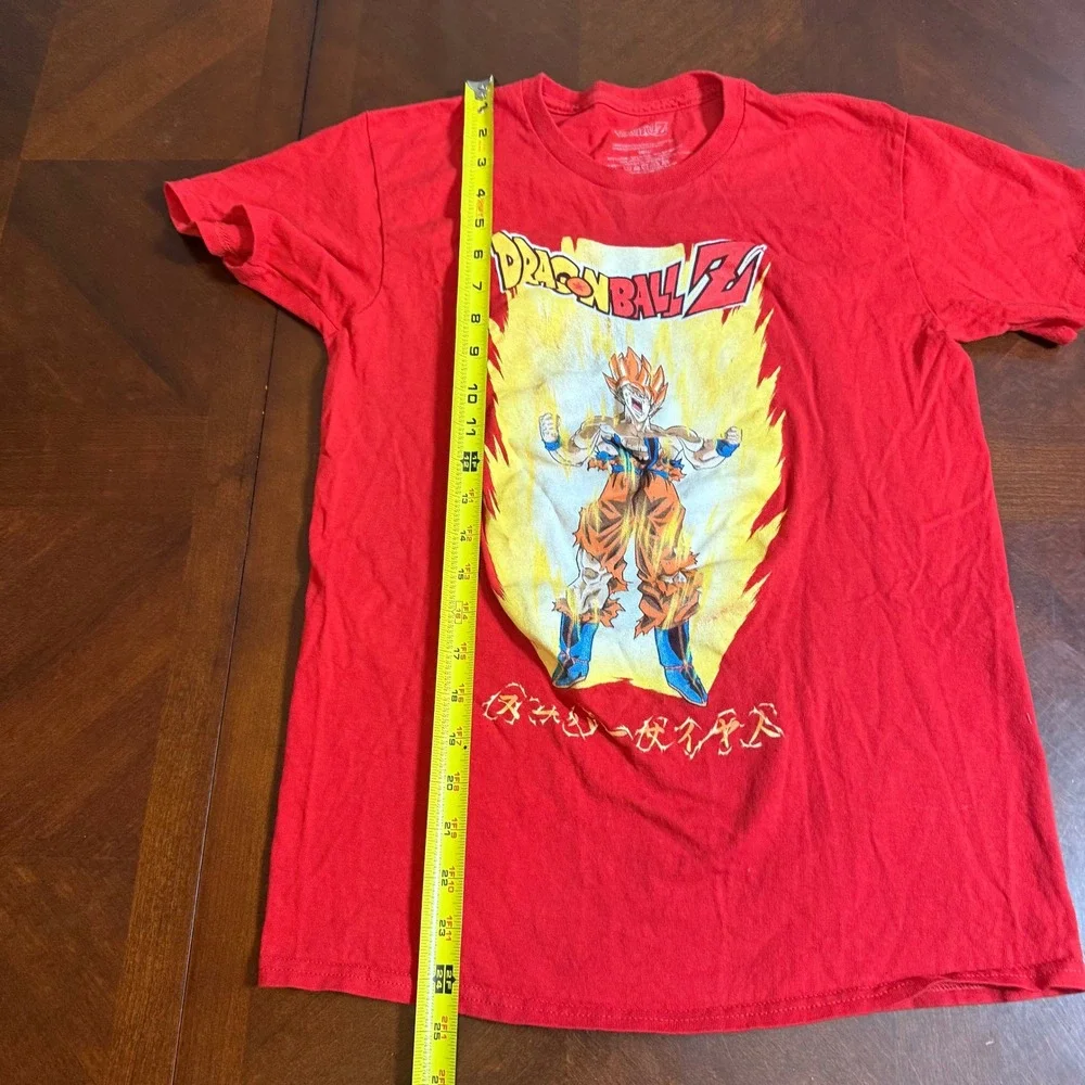 rare Dragon Ball Z Goku T Shirt Red Anime‎ Manga Graphic Tee Adult Small